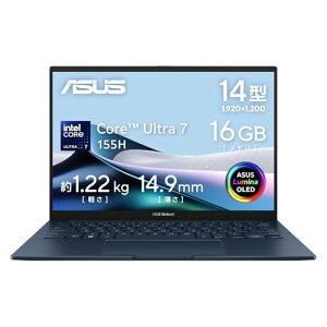 ASUS m[gp\R Zenbook 14 OLED UX3405MA 14C` Ce Core Ultra 7 processor 155H 16GB SSD 1TB Windows 11 obe[쓮 21.0 d 1