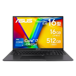 ASUS �m�[�g�p�\�R�� Vivobook 16 X1605VA 16�C���` �C���e�� Core i7 13620H ������16GB SSD 512GB Windows 11 �o�b�e���[�쓮 7.9���� Type-C���d�Ή� �d�� 1.88kg �w��F