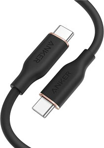 Anker PowerLine III Flow USB-C & USB-C P[u (0.9m ~bhiCgubN) Anker܂ȂP[u USB PDΉ VRfލ̗p100W Galaxy iPad Pro MacBook Pro/Air eΉ