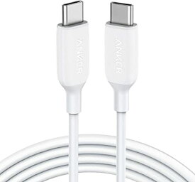 Anker PowerLine III USB-C USB-C 2.0 ケーブル (1.8m ホワイト) 超高耐久 60W USB PD対応 MacBook Pro/Air iPad Pro Galaxy 等対応