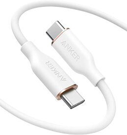 Anker PowerLine III Flow USB-C USB-C ケーブル (1.8m ホワイト) Anker絡まないケーブル USB PD対応 シリコン素材採用100W Galaxy iPad Pro MacBook Pro/Air 各種対応
