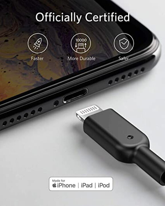 楽天市場】Anker iPhone充電ケーブル PowerLine II ライトニングケーブル MFi認証 超高耐久 iPhone 13 / 13 Pro / 12 / SE(第2世代) / iPad 各種対応 (1.8m ブラック) : cloudstore 楽天市場】Anker iPhone充電ケーブル PowerLine II ライトニングケーブル MFi認証 超高耐久 iPhone 13 / 13 Pro / 12 / SE(第2世代) / iPad 各種対応 (1.8m ブラック) : cloudstore