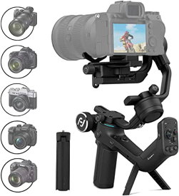 FeiyuTech SCORP-C カメラ ジンバルスタビライザー 3軸 一眼レフ/ミラーレス/DSLRカメラ用, Sony A7S3/A7R2/A6300/A9 Canon EOS R/80D/M50 富士XT4 対応, 耐荷重2.5Kg 三脚 日本