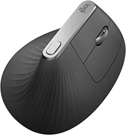 ロジクール ワイヤレスマウス 無線 マウス MXV1s MX Vertical アドバンスエルゴノミックマウス Unifying Bluetooth 高速充電式 FLOW対応 6ボタン ワイヤレス windows mac iPad OS 対応 グラファ