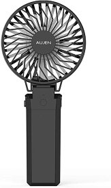 Aujen 携帯扇風機 充電式 最大作動時間35h ハンディファン 手持ち扇風機 小型 卓上扇風機 5200mAh モバイルバッテリーあり パワーバンク 携帯便利折り畳んで スタンド機能 折り畳み式 ブラック