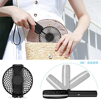 楽天市場】ANKIPO ブラック 黒 携帯扇風機 ハンディファン 扇風機小型