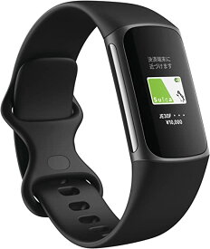 Suica対応 Fitbit Charge 5 トラッカー ブラック/グラファイト 最大7日間のバッテリーライフ/GPS搭載/スマートウォッチ