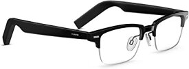 HUAWEI Eyewear ウェリントン型ハーフリム Bluetoothワイヤレススマートグラス スマートコントロール マイク通話 音漏れ低減設計 長時間バッテリー ブラック 日本正規代理店品