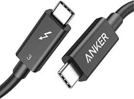 Anker USB-C USB-C Thunderbolt 3 ケーブル (0.7m ブラック) 100W出力 / 40Gbps / 高速データ転送 / 4K対応 / 5K対応 MacBook iPad Pro/Air 他対応