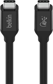 Belkin USB-Cケーブル USB4 100W 40Gbps高速データ転送 8K対応 M1 MacBook/iPad Pro/iMac/EVO Windows対応 USB-IF認証 0.8m ブラック INZ001bt0.8MBK