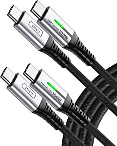 INIU USB Type C P[u (2{Zbg 2m) 100W 5A PD QC 4.0Ή }[d f[^] ϋviC҂ Type c to Type c USBP[u ^CvC [dP[u MacBook Air Pr