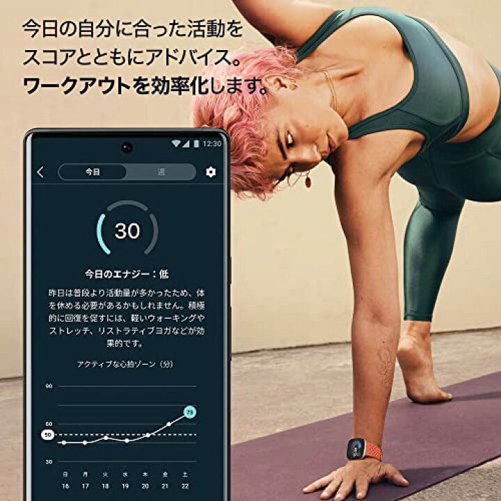 楽天市場】Suica対応 Fitbit Versa 4 スマートウォッチ ピンクサンド 6  