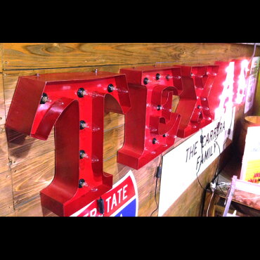 アメリカンサインw/ライト「TEXAS」(テキサス)/ガレージング/インテリア/照明/オブジェ/アメリカ/