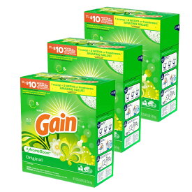 洗濯洗剤 大容量 粉末 ゲイン オリジナル 2.6kg（91oz） 80回分 GAIN ×3個セット まとめ買いセット
