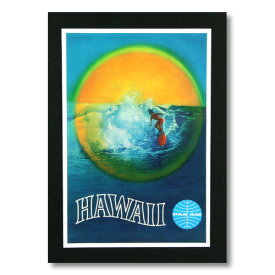 ハワイアンポスター エアラインシリーズ ＜HAWAII PAN AM パンアメリカン航空＞ A-12 アメリカ雑貨 アメリカン雑貨