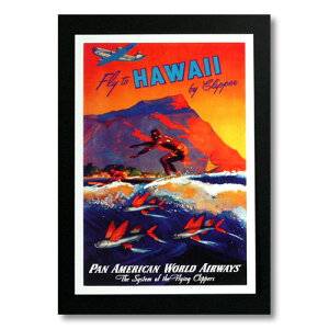 ハワイアンポスター サーフィン＆車クルマシリーズ J-36 アメリカ雑貨 アメリカン雑貨