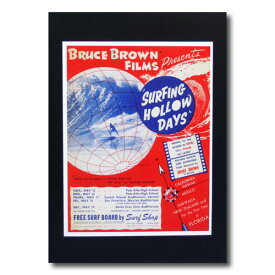 サーフムービーポスター L-21 「SURFING HOLLOW DAYS」 サイズ：28×21cm アメリカ雑貨 アメリカン雑貨