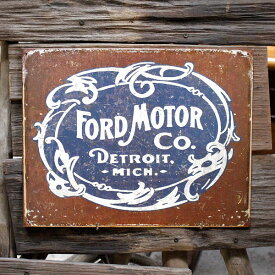 メタルサイン 「フォード Historic Logo」 #1707 Ford ブリキ看板 ガレージ アメリカ雑貨 アメリカン雑貨