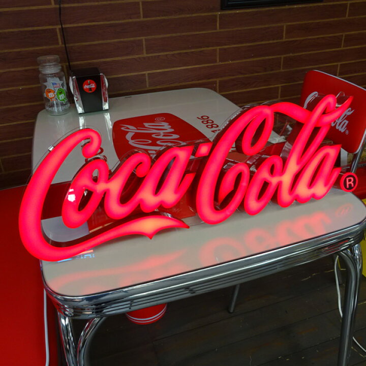 楽天市場】COCA-COLA BRAND コカコーラブランド LEDサイン「レタリング 