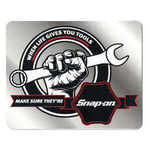 Snap-on �X�i�b�v�I�� �f�J�[�� �X�N�G�A MAKE SURE THEY'RE Snap-on �O���[ �c10.2×��12.7cm �X�e�b�J�[ �V�[�� �� �K���[�W �A�����J���G��