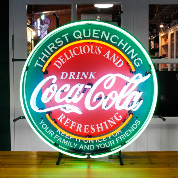 楽天市場】看板 照明 ネオンサイン COCA-COLA コカ・コーラ EVERGREEN 