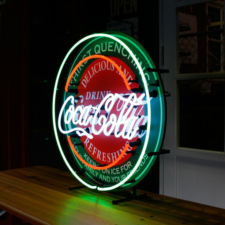 楽天市場】看板 照明 ネオンサイン COCA-COLA コカ・コーラ EVERGREEN 