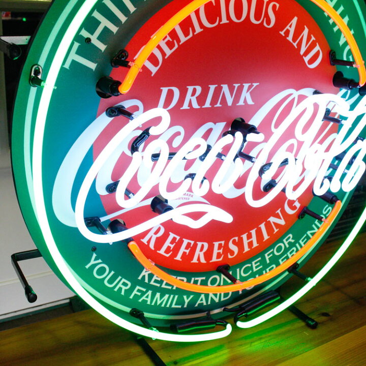 楽天市場】看板 照明 ネオンサイン COCA-COLA コカ・コーラ EVERGREEN 