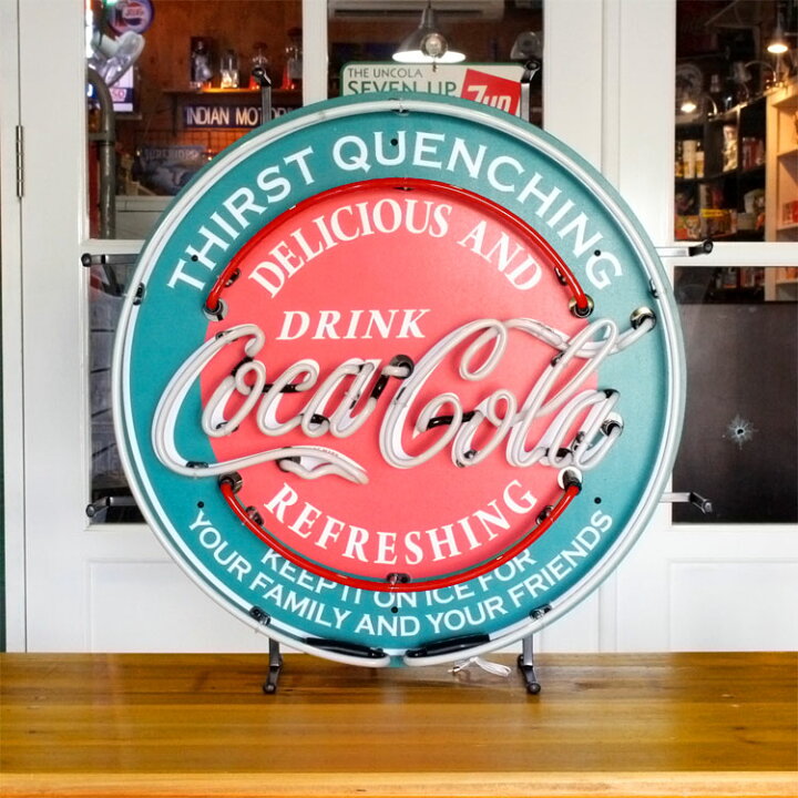 楽天市場】看板 照明 ネオンサイン COCA-COLA コカ・コーラ EVERGREEN 