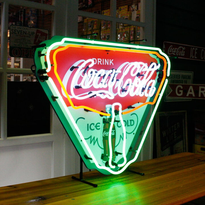 楽天市場】看板 照明 ネオンサイン COCA-COLA コカ・コーラ ICE COLD 