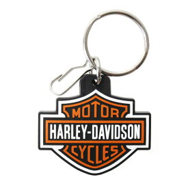 キーホルダー ハーレーダビッドソン PVC キーチェーン ”H-D B&S LOGO” #4179 5×5.6cm Harley-Davidson バー＆シールド ラバー キーリング アクセサリー ファッション 小物 アメリカン雑貨