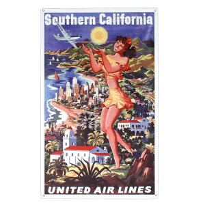 �o�i�[ �v�����[�V�����o�i�[ SOUTHERN CALIFORNIA �c138×��85cm �r�j�� �V�[�g �E�H�[���f�R���[�V���� �^�y�X�g���[ �t���b�O ���i�C�e�b�h�q�� �L�� �A�����J���G�� �A�����J�G��