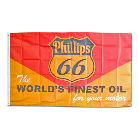 フラッグ 「Phillips 66 フィリップス66」 150×90cm 旗 タペストリー バナー アメリカ アメリカン雑貨