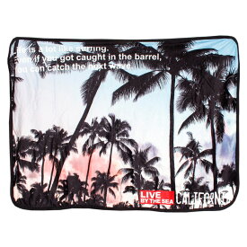 ひざ掛け Live By The Sea CALIFORNIA クォーター ブランケット「Palm Tree パームツリー」縦75×横105cm ポリエステル製 ビーチ カリフォルニア アメリカン雑貨