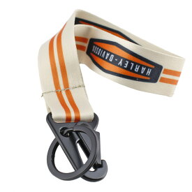 キーホルダー HARLEY-DAVIDSON ハーレーダビッドソン ホワイト リスト ストラップ #4549 オフィシャルグッズ アメリカン雑貨