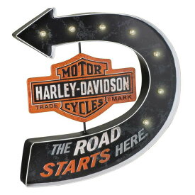 看板 照明 ハーレーダビッドソン Road Starts Here マーキーパブサイン HDL-15519 Harley-Davidson インテリア アメリカン雑貨