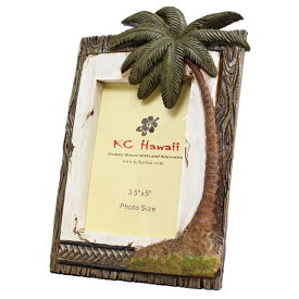 写真立て KC HAWAII トロピカルパームツリー フォトフレーム L判サイズ レジン製 ハワイ雑貨