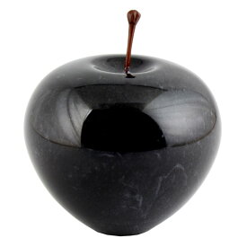 マーブルアップル Lサイズ ブラック 高さ9.5cm 置物 オブジェ オーナメント ペーパーウェイト 大理石 インテリア DETAIL Marble Apple