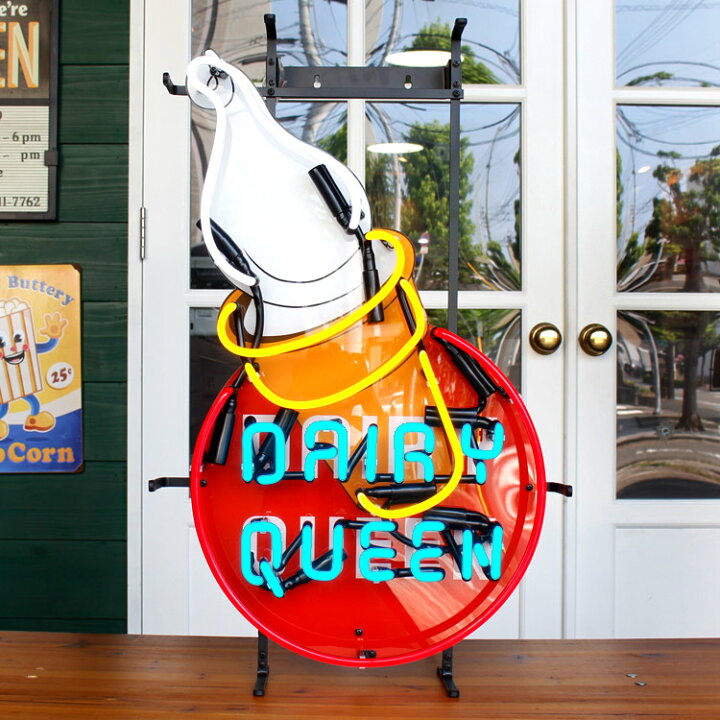 楽天市場】ネオンサイン DAIRY QUEEN デイリークイーン 高さ70×幅43cm  