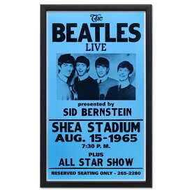 額入りバンドポスター THE BEATLES ザ・ビートルズ AUG 15 1965 サイズ：36.1×59cm ショープリント 輸入ポスター インテリア アメリカン雑貨