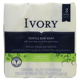 固形石鹸 ボディソープ アイボリー 石鹸3個パック アロエ 90g×3 IVORY アメリカ製 P＆G