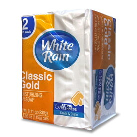 化粧石鹸 ホワイトレイン モイスチャーライジングバーソープ クラシックゴールド 115g×2個パック White Rain