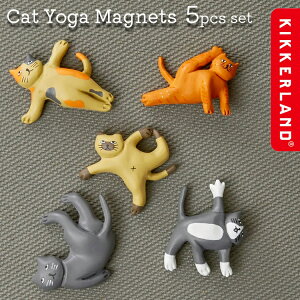 }Olbg KIKKERLAND CAT YOGA MAGNET LbgK}Olbg 5ZbgW4.3×D1×H3.3cm PVC  L  ① LbJ[h