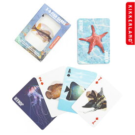 トランプ KIKKERLAND 3D Fish Cards 3Dフィッシュカード PET 紙 W6.5×D2.2×H9cm カードゲーム 魚 3D 立体 手品 キッカーランド