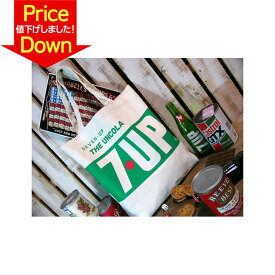 【SALE！】7up セブンアップ キャンバストートバッグTHE UNCOLA 7UP アメリカ雑貨 アメリカン雑貨