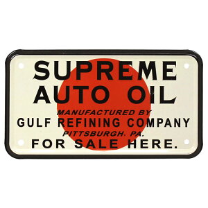 �o�C�N�i���o�[�v���[�g�^CM�v���[�g Suprime Auto Oil �c10×��18cm �C���e���A �~�j�Ŕ� �A�����J���G��