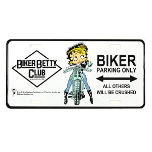CM�v���[�g �x�e�B�[�u�[�v BIKER BETTY CLUB CMP-145 �c15.3×��30.3cm �i���o�[�v���[�g�^ �C���e���A �Ŕ� �A���~�� �A�����J���G��