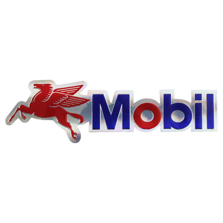 楽天市場】エンボス メタリックステッカー Mobiil モービル 13×4cm 