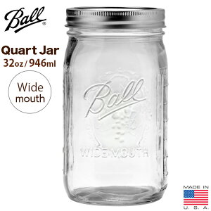 ۑe KX C\W[ NI[gW[ 32oz 946ml Ch}EX L^Cv KX AJ LjX^[ Ball {[ Mason Jar Quart