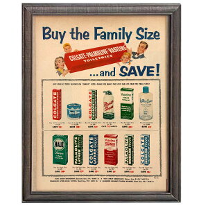 LIFE�� ���B���e�[�W�؂蔲�� �z���A�[�g �t���[���t�� Colgate Palmolive �t�@�~���[�T�C�Y�L�� �A�����J�G�� �C���e���A ������� ktlife0707