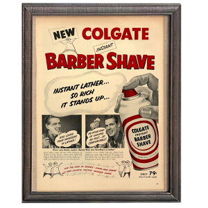 LIFE�� ���B���e�[�W�؂蔲�� �z���A�[�g �t���[���t�� Colgate Barber Shave �L�� �A�����J�G�� �C���e���A ������� ktlife0749